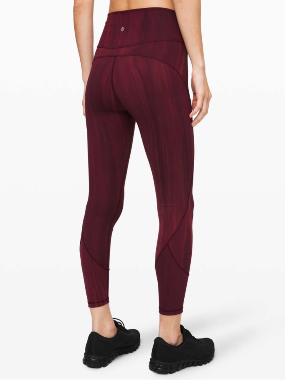 Lululemon Linear Spray Dye White Garnet In Movement Tight 25" *Everlux